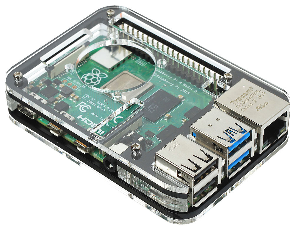 Корпус для Raspberry Pi 4 (LT-4B05 / акрил / прозрачный)