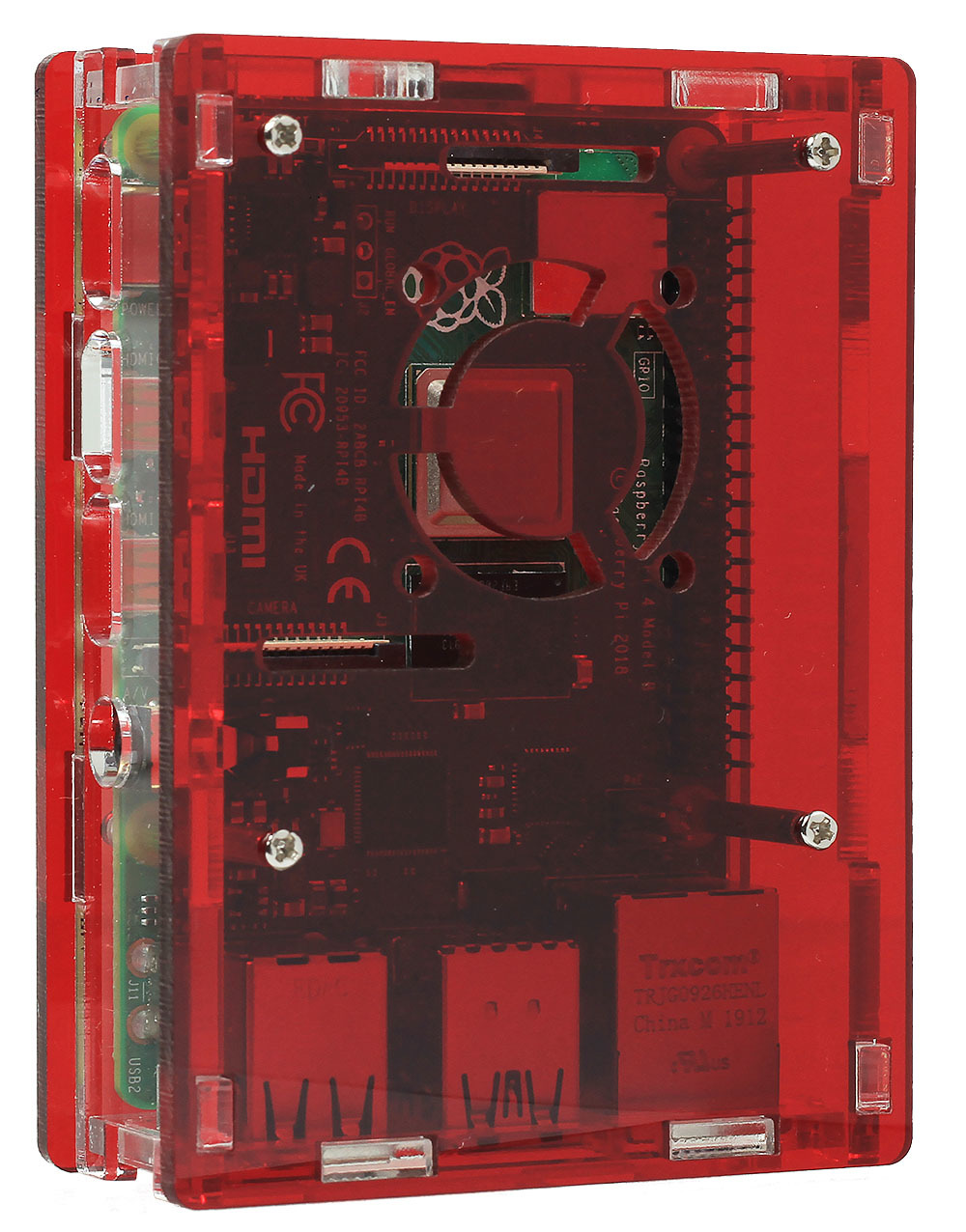 Корпус для Raspberry Pi 4 (LT-4B16 / акрил / красный)