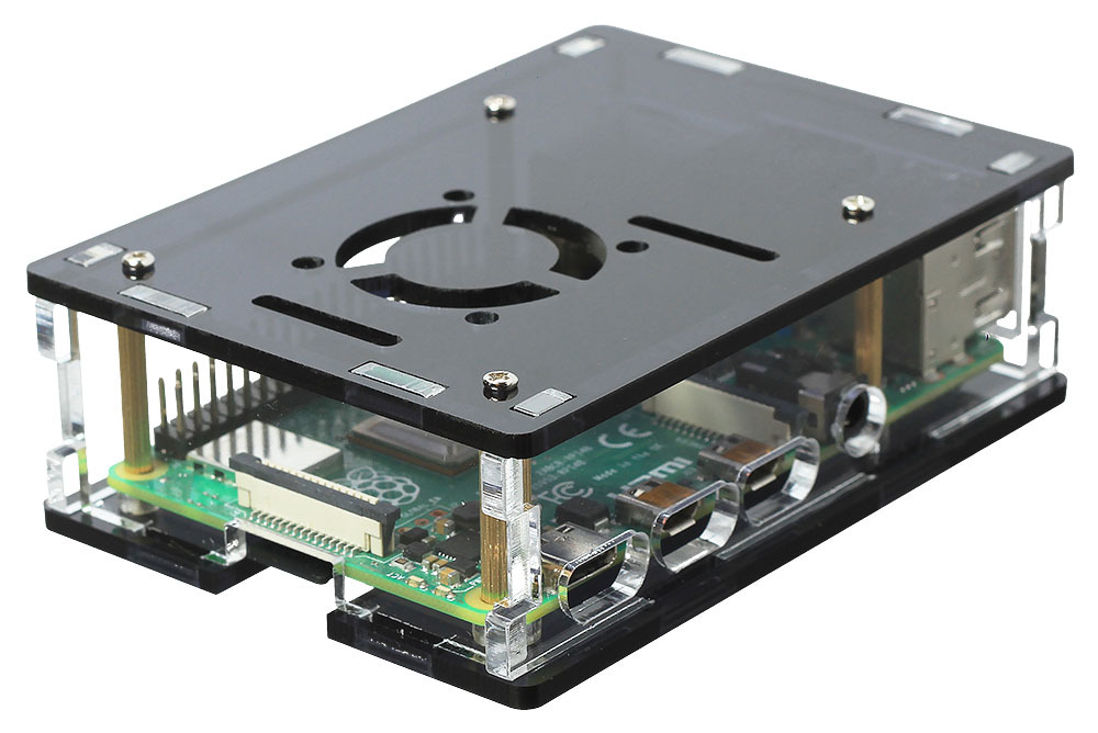 Корпус для Raspberry Pi 4 (LT-4B16 / акрил / чёрный)