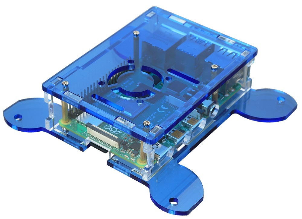 Корпус для Raspberry Pi 4 с креплением VESA (LT-4B17 / акрил / синий)